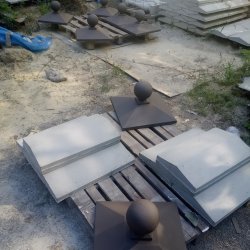 Колпак на забор пирамида 1,5×1,5 кирпича