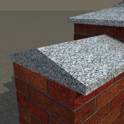 Парапет на забор полтора кирпича