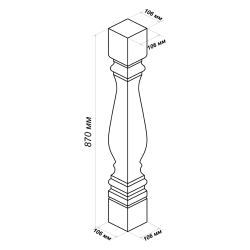 Балюстрада с балясинами «Квадратные»