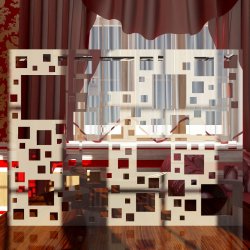 Экран декоративный зеркальный 