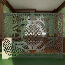 Экран декоративный зеркальный 