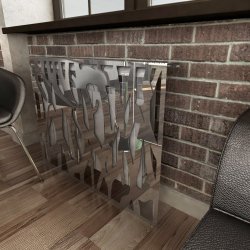 Экран декоративный зеркальный 