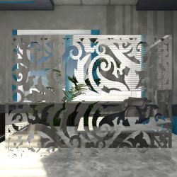 Экран декоративный зеркальный 