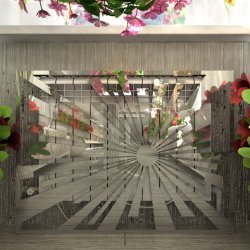 Экран декоративный зеркальный 