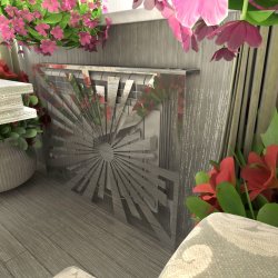 Экран декоративный зеркальный 